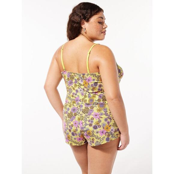 Savage Fenty Women’s Pajama Intimates Set Yellow Floral Set Size XL - Picture 2 of 7